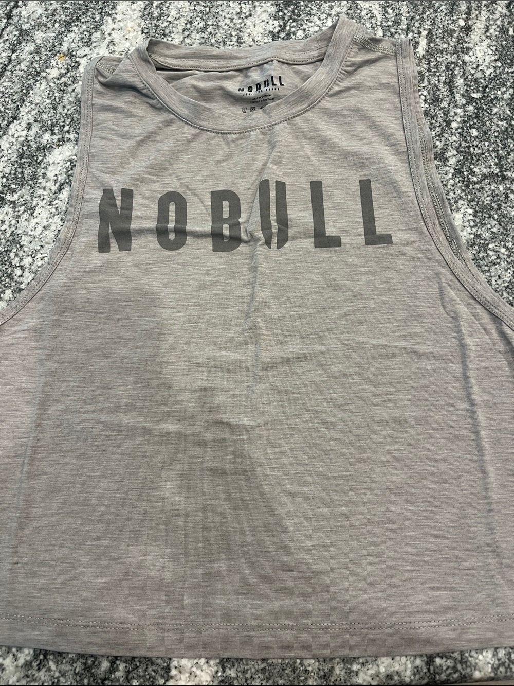 NOBULL Kids Light Gray Logo Tank